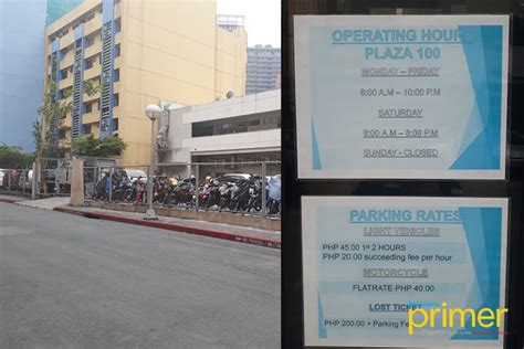 plaza 100 parking|Parking Rates .